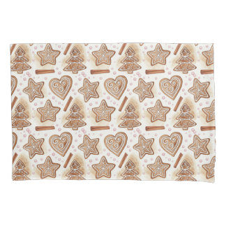 Funda De Cojín Cozy Gingerbread Cookie Seamless Pattern