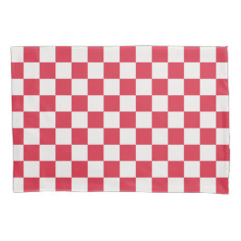 Funda De Cojín Cranberry fizz checkerboard pattern