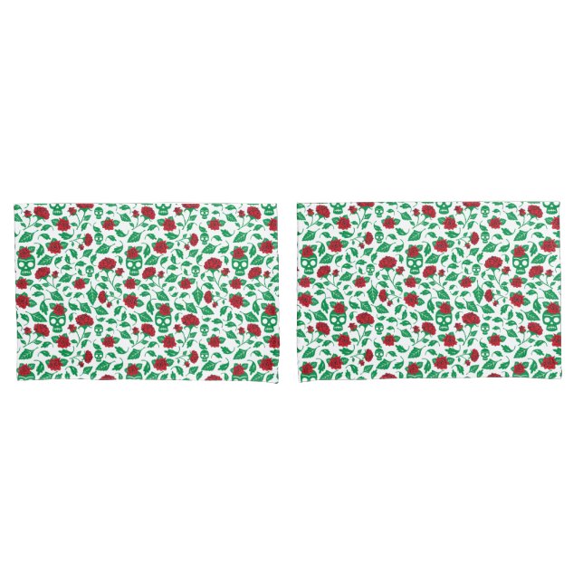 Funda De Cojín Cráneos y rosas de Frida Kahlo el | (Anverso - Set)