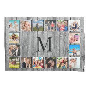 Funda De Cojín Crea tu Collage de fotos Personalizado Rustic Farm