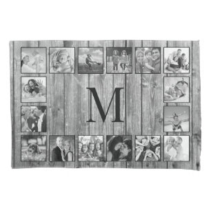 Funda De Cojín Crea tu Collage de fotos Personalizado Rustic Farm
