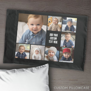 Funda De Cojín Crea un collage de fotos personalizado con 8 fotos