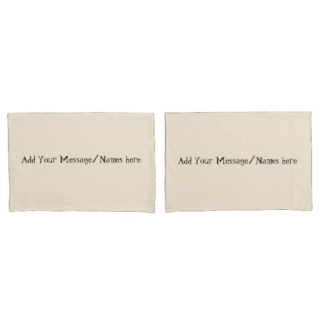 Funda De Cojín Cream Personalized Pillowcases – Custom Name Beddi (Anverso - Set)