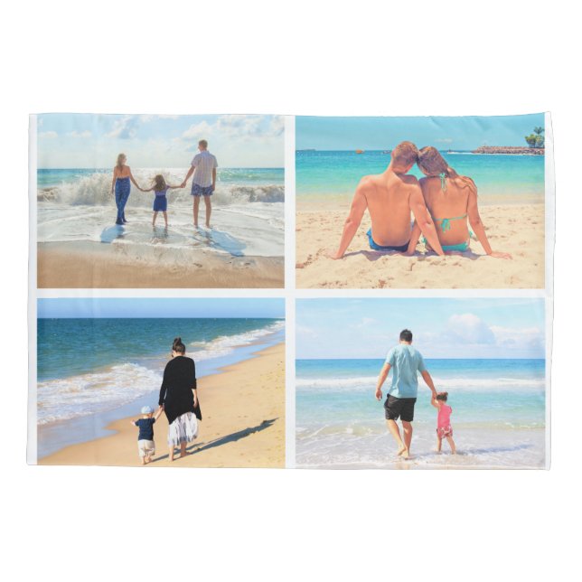 Funda De Cojín Create Your Own Photo Collage Pillow Case Gift (Reverso)