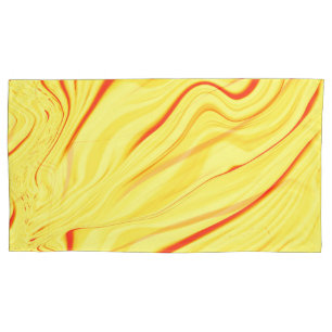 Funda De Cojín Crema de mango, con trazo curvo o coralino