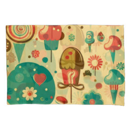 Funda De Cojín Cremas de hielo cutáneo retro