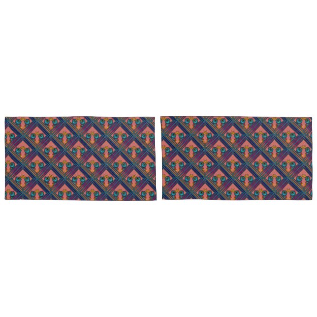 Funda De Cojín Criaturas de aves cruzan los picos (Reverso-Set)