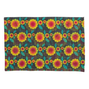 Funda De Cojín Crisantemo geométrico