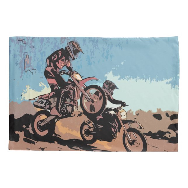 Funda De Cojín Cross Country Race - Dirt Bike Racers (Reverso)