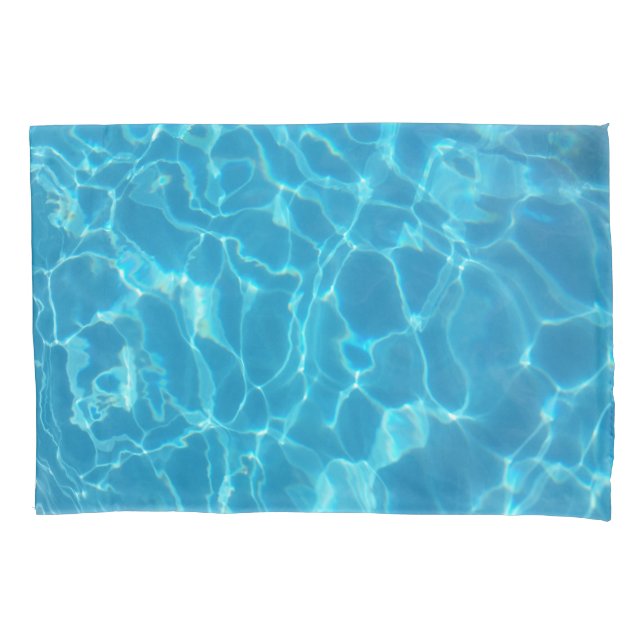 Funda De Cojín Crystal Clear Sky Blue Pool Water (Anverso)