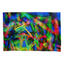 Cuadrados manchados retorcidos, pinceladas colorid