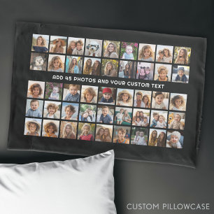 Funda De Cojín Cuadrícula de Collage de fotos cuadrada de 45 con