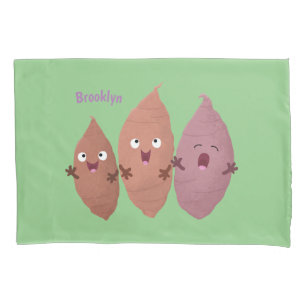 Funda De Cojín Cuadros cantando batatas personalizado verduras