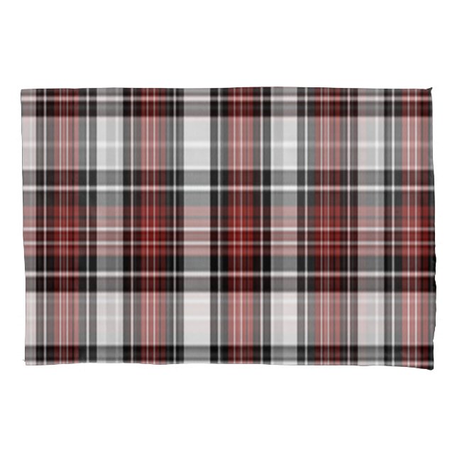 Funda De Cojín Cuadros rojos y negros (Anverso)