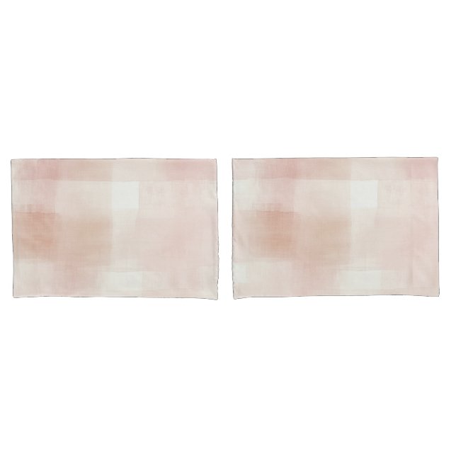 Funda De Cojín Cuadros Rosa Melocotón Crema Bonito (Anverso - Set)