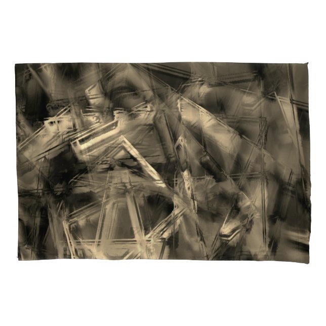 Funda De Cojín Cuadros torcidos manchados con "pinceladas errónea (Anverso-izquierdo)