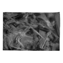 Funda De Cojín Cuadros torcidos, "pinceles" grises y negros