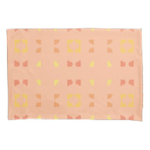 Cuatro esquinas Peach Yellow Geométrica Tiled Patt