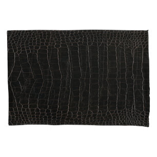 Funda De Cojín Cuero de cocodrilo lujoso: textura textil.