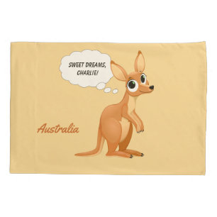 Funda De Cojín Cuidados canguro personalizado de texto pillowcase