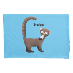 Funda De Cojín Curioso ilustracion personalizado de coatimundi