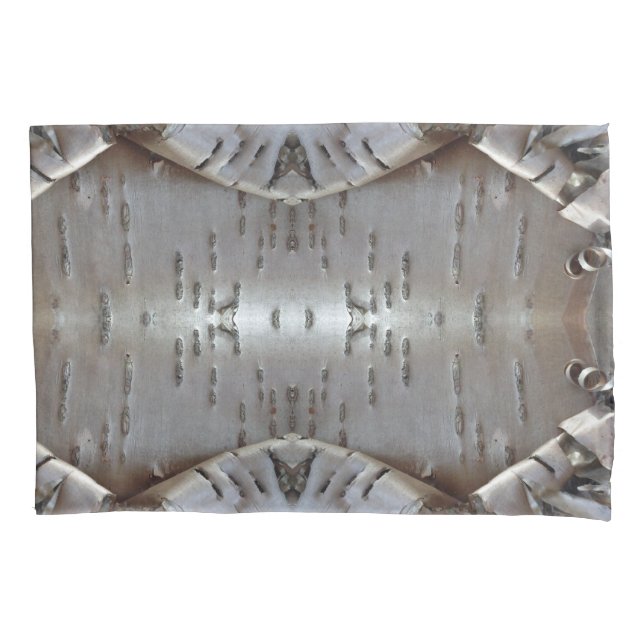 Funda De Cojín Curly Birch Bark Tree Rustic Pillowcase (Anverso)