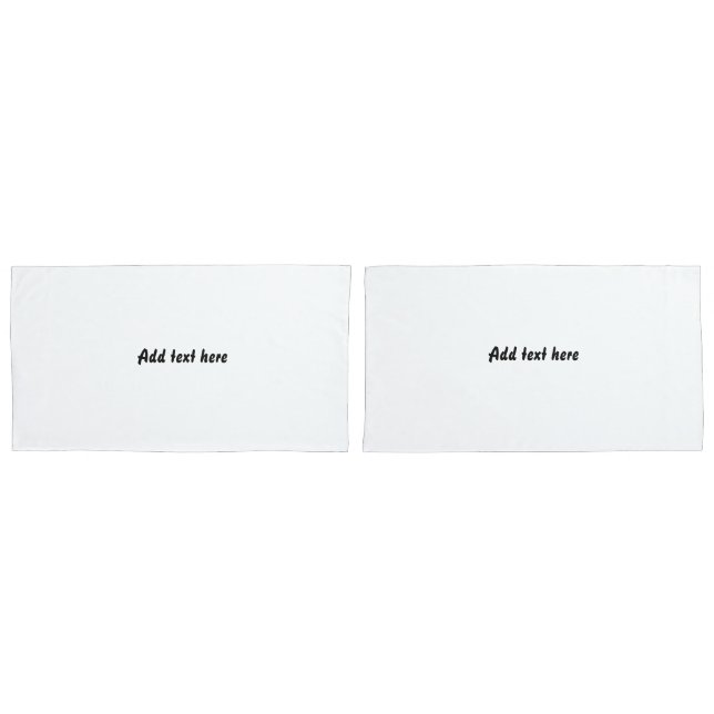 Funda De Cojín Custom Quote White Pillowcases – Personalized Bedr (Anverso - Set)