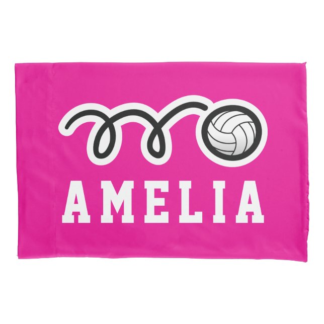 Funda De Cojín Custom sporty volleyball pillowcase for kid's room (Anverso)