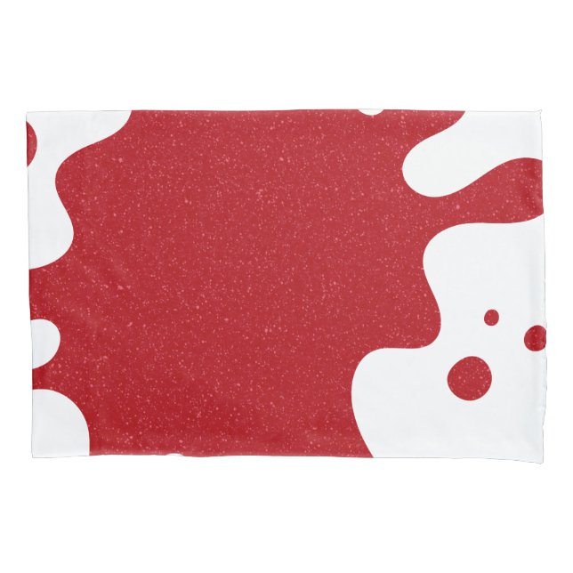 Funda De Cojín Custom Tomato Red & White Splash Pillowcase (Anverso)