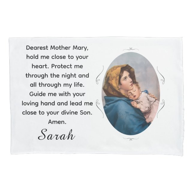 Funda De Cojín Customizable Blessed Mother (Anverso)