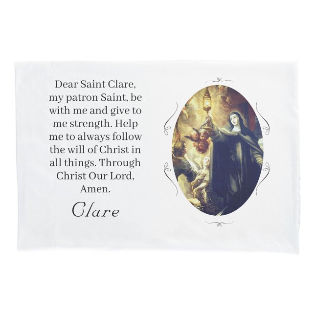 Funda De Cojín Customizable Patron Saint (St. Clare) (Subido por el creador)