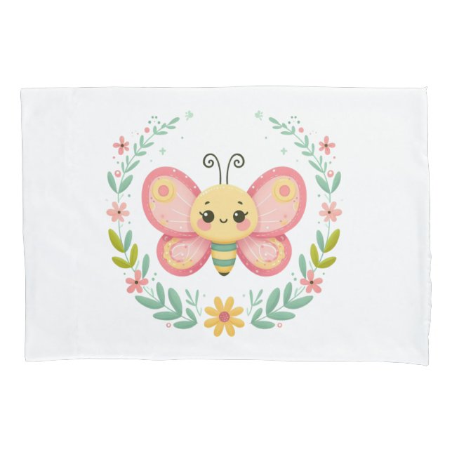 Funda De Cojín Cuta, primavera/mariposa (Anverso)