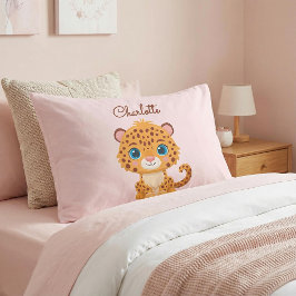 Funda De Cojín Cute Baby Leopard Safari Animal Kids