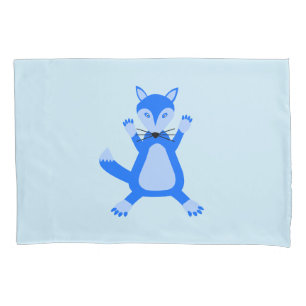 Funda De Cojín Cute Blue Baby Boy Fox Pattered