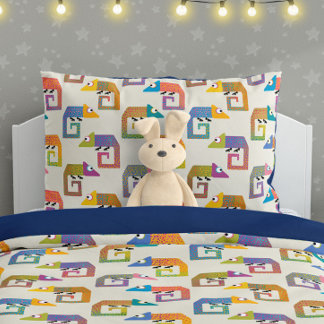 Funda De Cojín Cute Chameleon Pattern on Cream