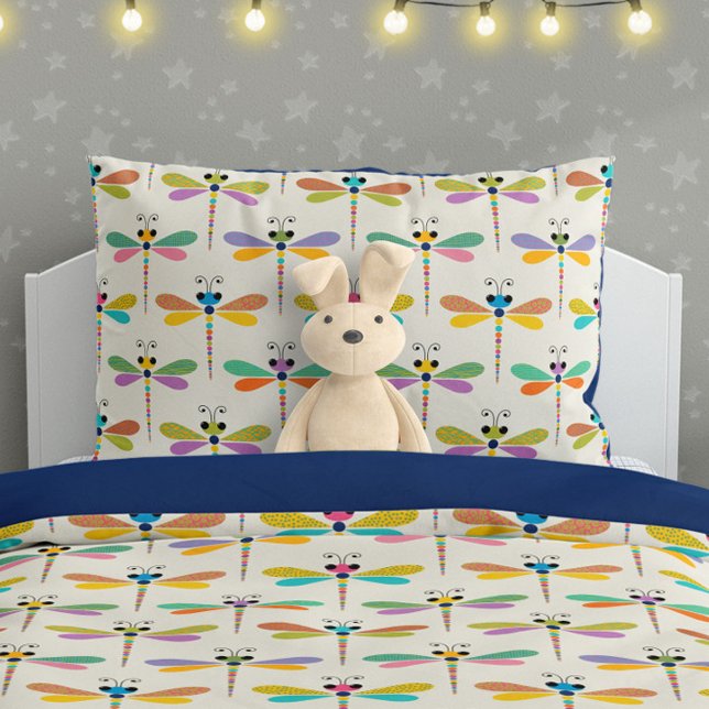 Funda De Cojín Cute Dragonfly Pattern on Cream (Subido por el creador)