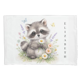 Funda De Cojín Cute Forest Baby Raccoon Baby Shower Gift