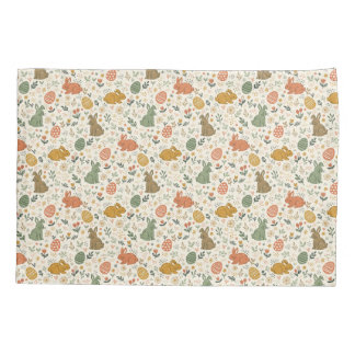 Funda De Cojín Cute Hand Drawn Spring Bunnies Pillowcase