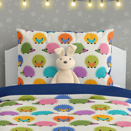 Funda De Cojín Cute Hedgehog Pattern on Cream