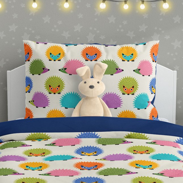 Funda De Cojín Cute Hedgehog Pattern on Cream (Subido por el creador)