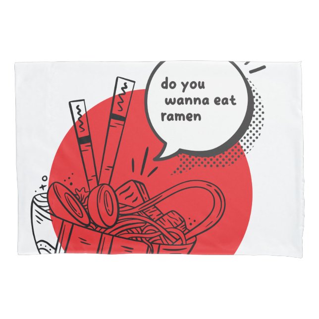 Funda De Cojín Cute Kawaii Ramen - Funny Japanese Food  (Anverso)
