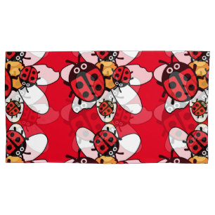 Funda De Cojín Cute Kids ladybird Family Pillowcase