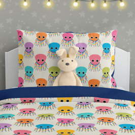 Funda De Cojín Cute Octopus Pattern on Cream