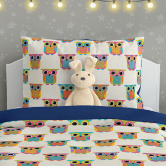 Funda De Cojín Cute Owl Pattern on Cream