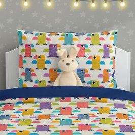 Funda De Cojín Cute Parrot Pattern on Cream