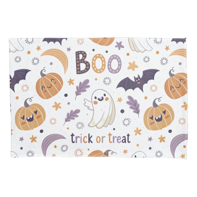 Funda De Cojín Cute Pastel Halloween Pillowcase (Anverso-izquierdo)