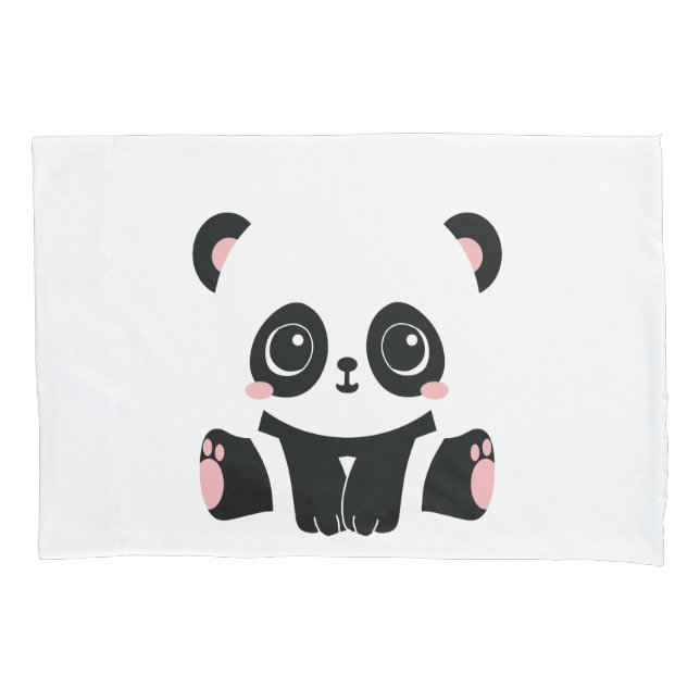 Funda De Cojín Cute personalizado panda (Anverso)