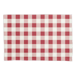 Funda De Cojín Cute Red and Cream Gingham