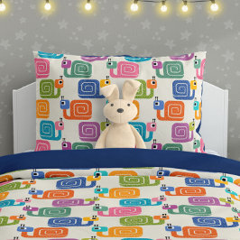 Funda De Cojín Cute Snail Pattern on Cream