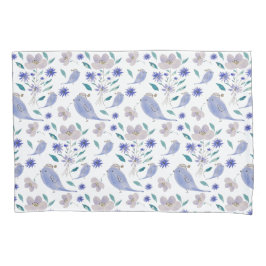 Funda De Cojín Cute Sparrow With a Flower Hat